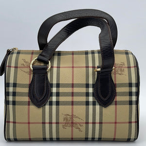Burberry Haymarket Check Coated Canvas Chester Medium Bowling Bag