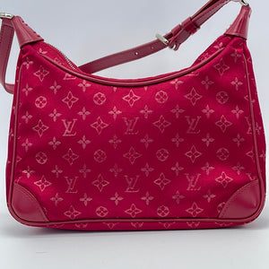 louis vuitton boulogne small model handbag in red monogram canvas