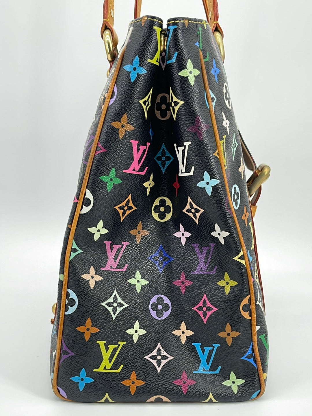 Louis+Vuitton+Aurelia+Tote+MM+Black+Canvas+Leather+Murakami+Multicolor+Monogram  for sale online