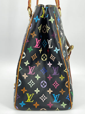 Takashi Murakami x Louis Vuitton Black Monogram Multicolore Alma GM