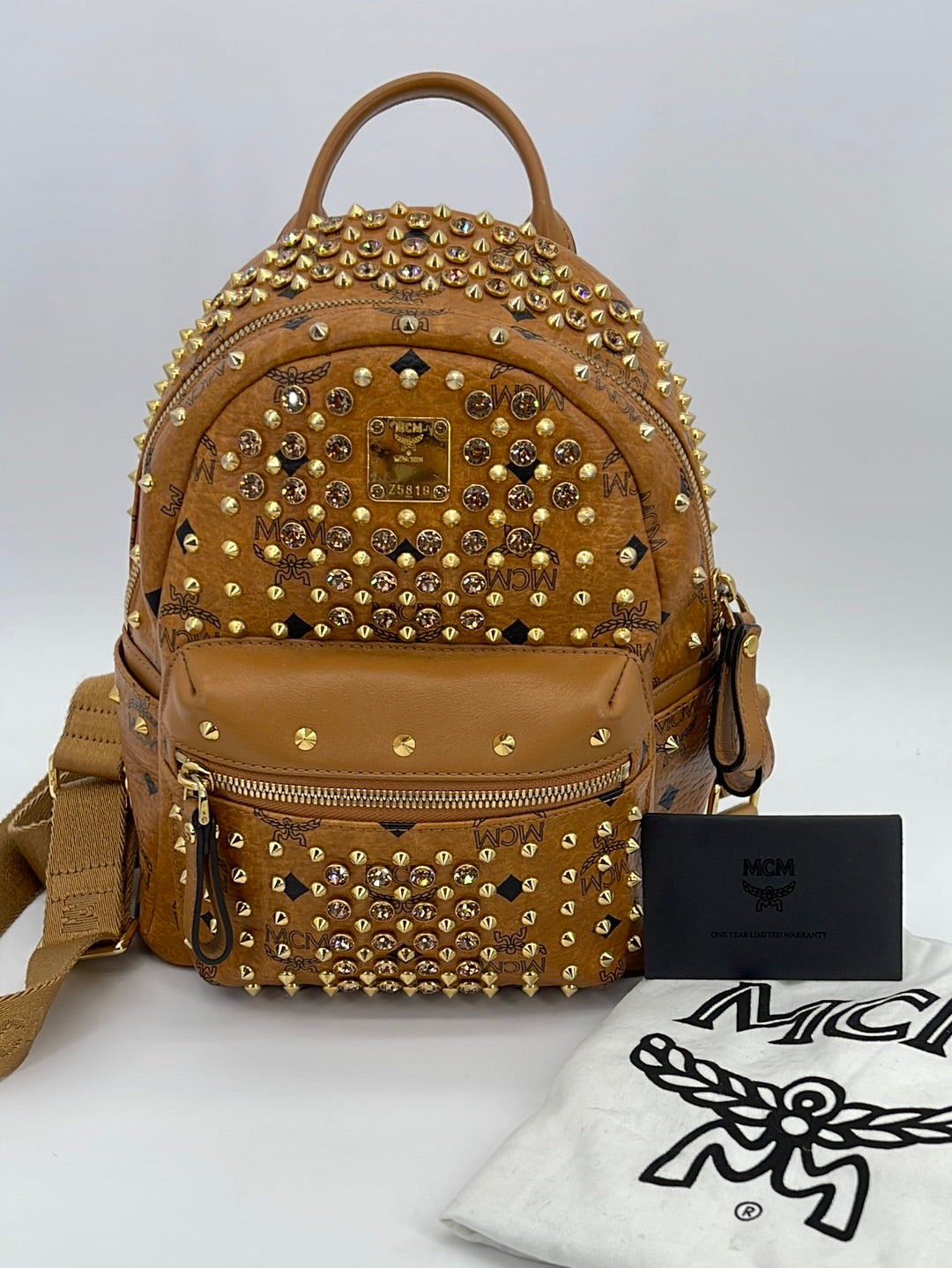 Mcm backpack swarovski best sale