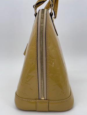 PRELOVED Louis Vuitton Yellow Monogram Vernis Alma PM Bag SN0135