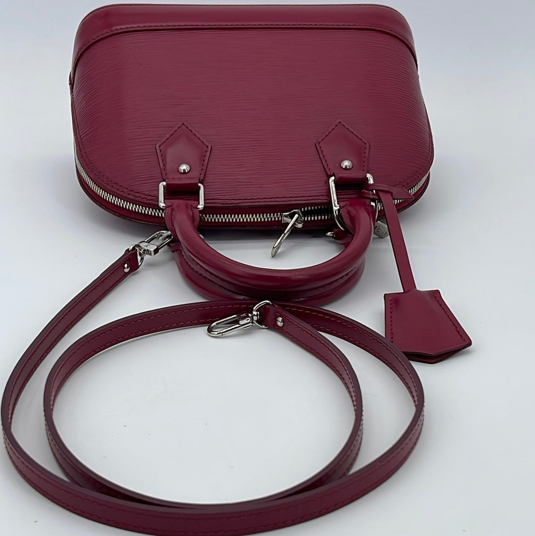 Auth LOUIS VUITTON Epi Alma BB Handbag Crossbody Shoulder Bag Pink M59786  99695a