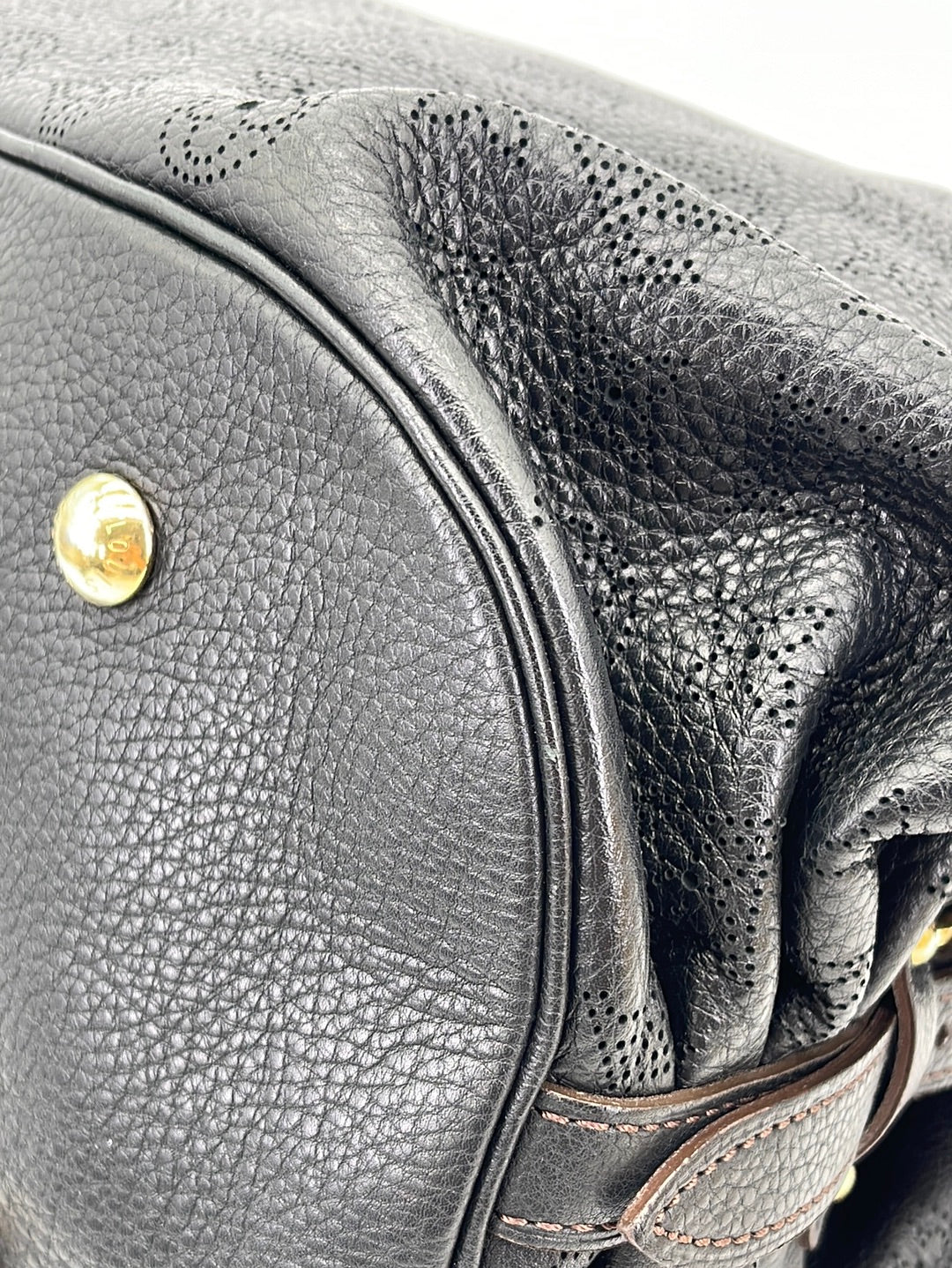LOUIS VUITTON Leopard Baby Jacquard Canvas Leather Black Handbag #1 Rise-on