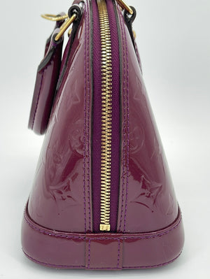 Purple Louis Vuitton Monogram Vernis Alma PM Handbag