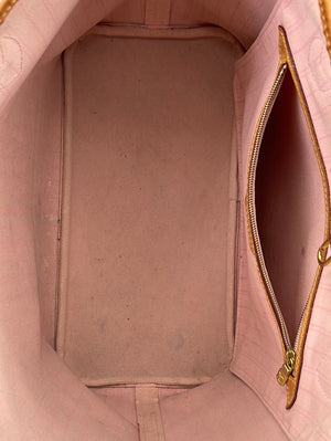 Louis Vuitton Neverfull medium model shopping bag in azure damier canvas  customized Pink Panther & Champagne Bubbles Beige Cloth ref.323461 - Joli  Closet