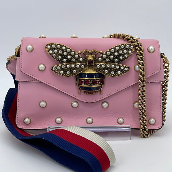 Gucci pink store bee bag