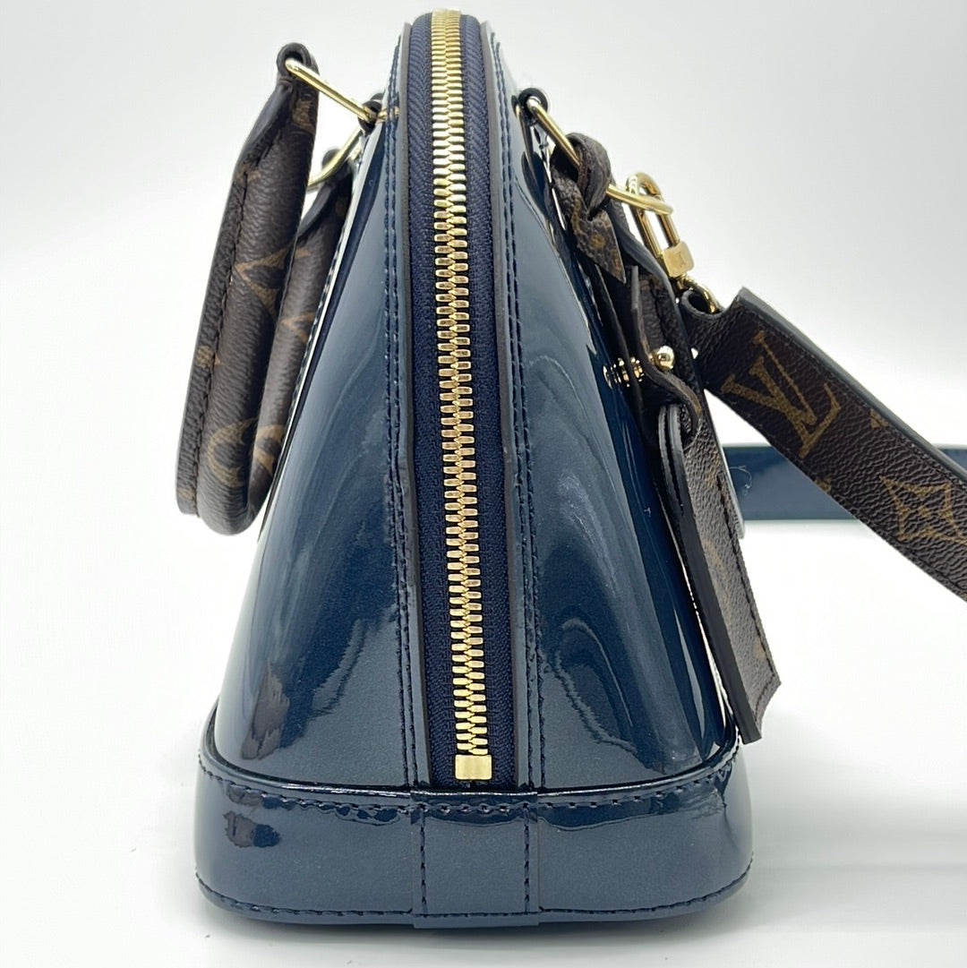 Sold at Auction: Louis Vuitton Mint Green Monogram Vernis Leather Alma BB  Bag