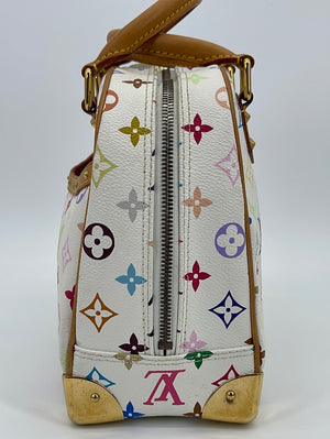 Louis Vuitton, Bags, Louis Vuitton Trouville White Multicolor Canvas  Handbag