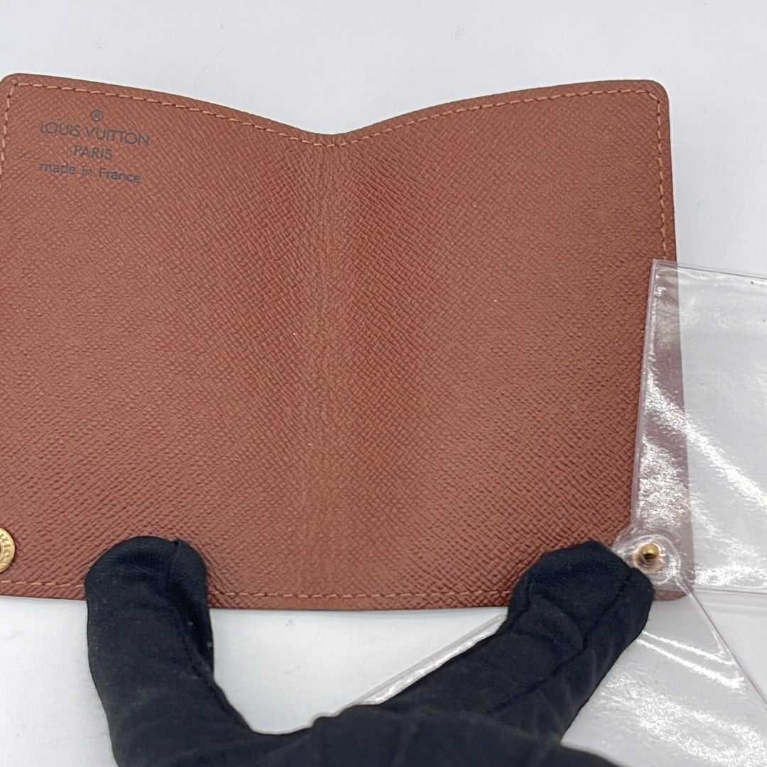 Louis Vuitton Porte Carte Crédit Pression Leather Wallet (pre