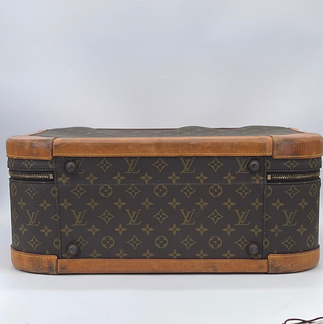 Designer - Pre-loved LOUIS VUITTON Monogram Sac Trois Posh 50 Boston Bag  M41376 LV Auth fm2454 - Monogram