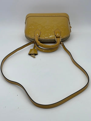 Preloved Louis Vuitton Red Vernis Leather Alma BB Handbag MI0135