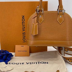 Preloved Louis Vuitton Yellow Vernis Alma Bb Handbag FL1164 072423 Off Flash - No Additional Discounts