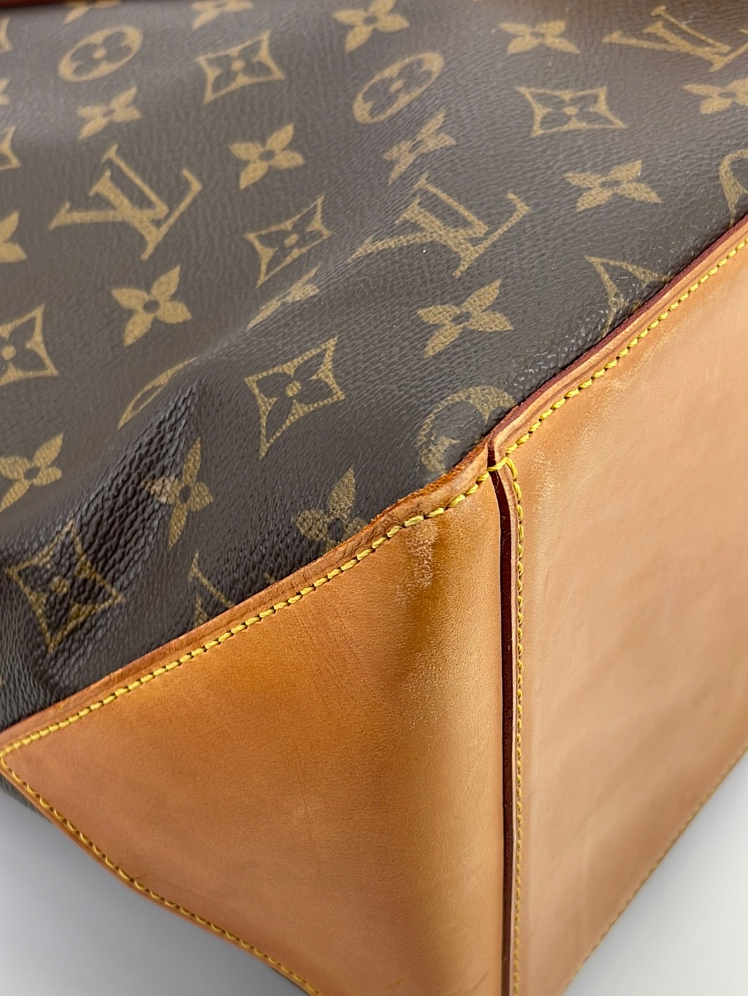 Louis Vuitton Cabas Mezzo Monogram Zip Toe Mm 860055 Brown Coated Canvas  Tote