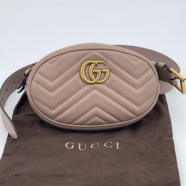 Preloved Gucci Purple Velvet Embellished GG Mini Marmont Bag 446744001998 061223 Off