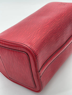 Preloved Louis Vuitton Red Epi Speedy 30 Bag VI0961 062823 $120