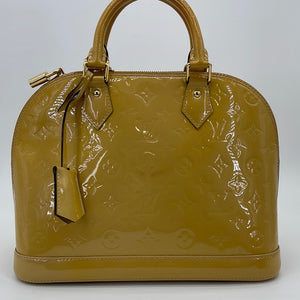 Louis Vuitton monogram vernis alma Gold handbag bag