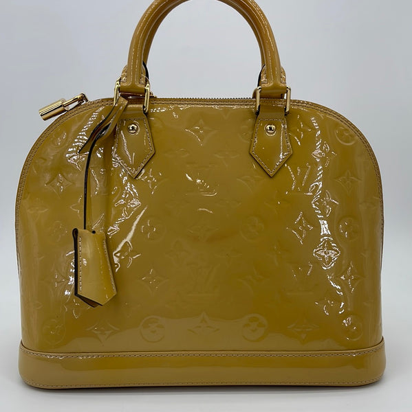 PRELOVED Louis Vuitton Yellow Monogram Vernis Alma PM Bag SN0135