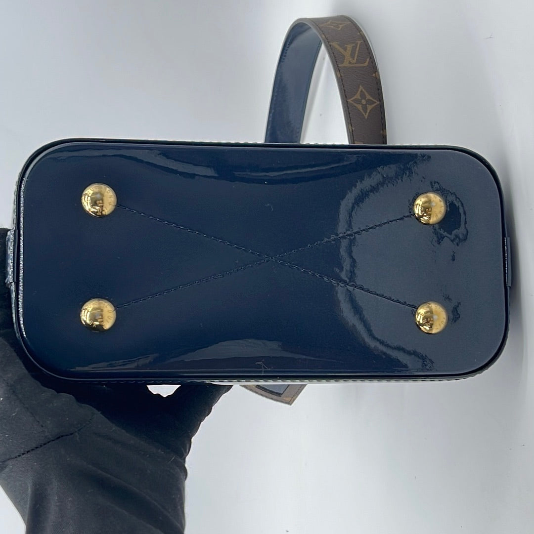 PRELOVED Louis Vuitton Red Vernis Alma BB Crossbody Bag MI3184