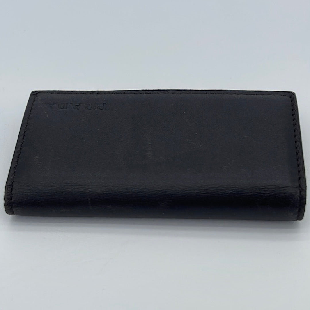 Prada Black Saffiano Leather Six Key Holder M222A - Yoogi's Closet
