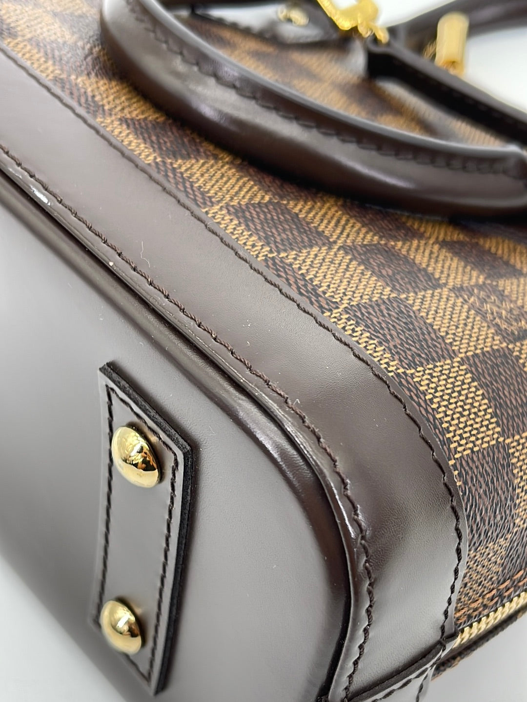 Preloved Louis Vuitton Alma BB Damier Ebene Handbag with Crossbody Str –  KimmieBBags LLC