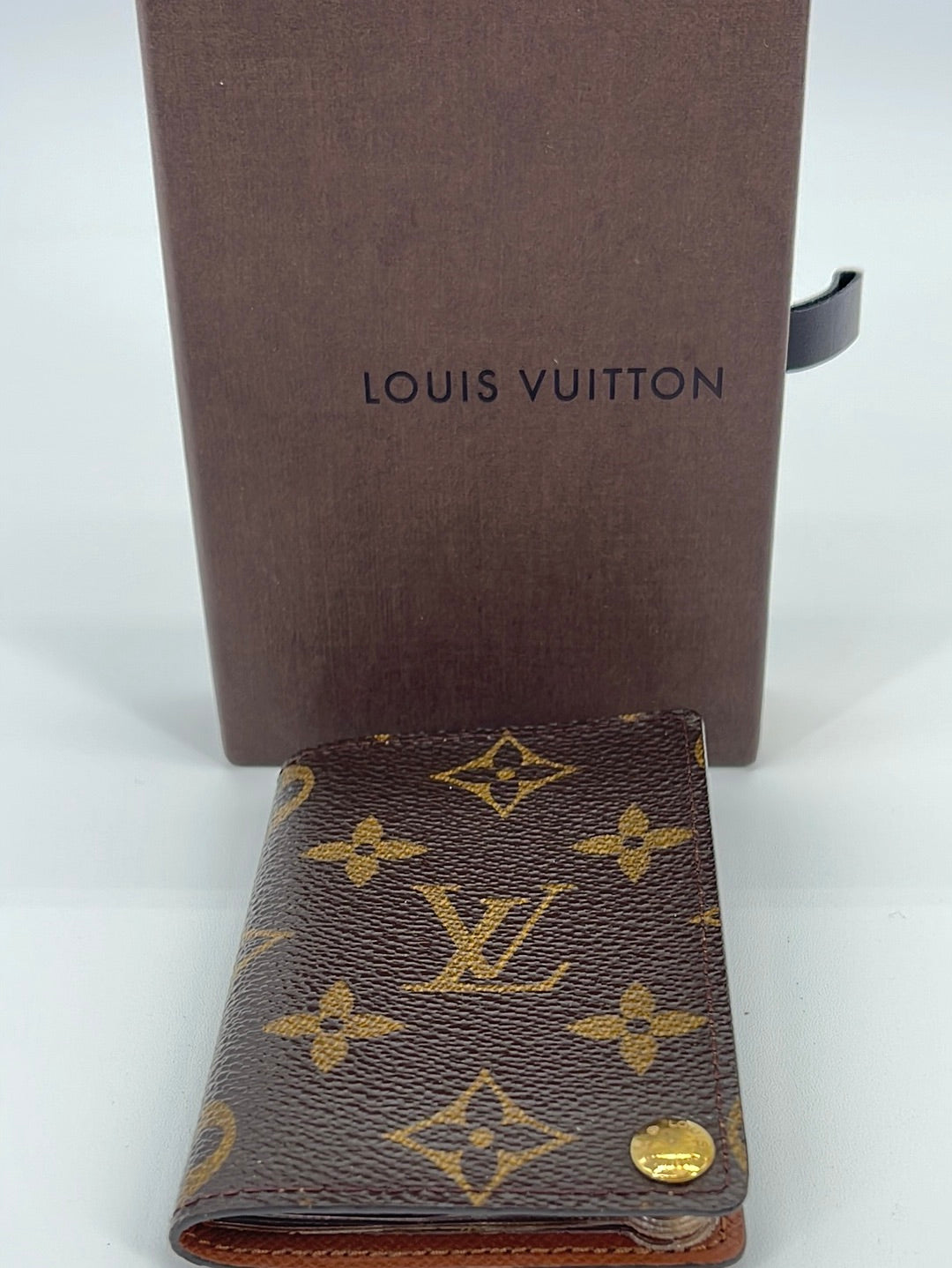 Louis Vuitton Porte Carte Simple Brown Canvas Wallet (Pre-Owned)