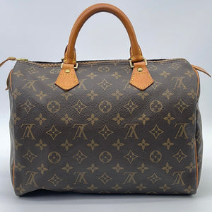 Louis Vuitton Speedy 30 Brown Cloth ref.337325 - Joli Closet