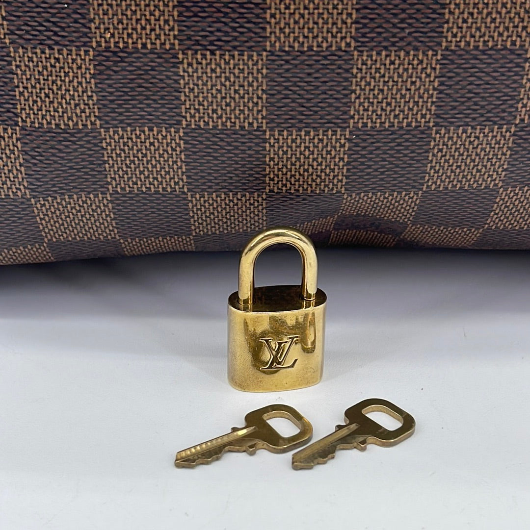 PRELOVED Louis Vuitton Speedy 25 Damier Ebene Bandolier Bag