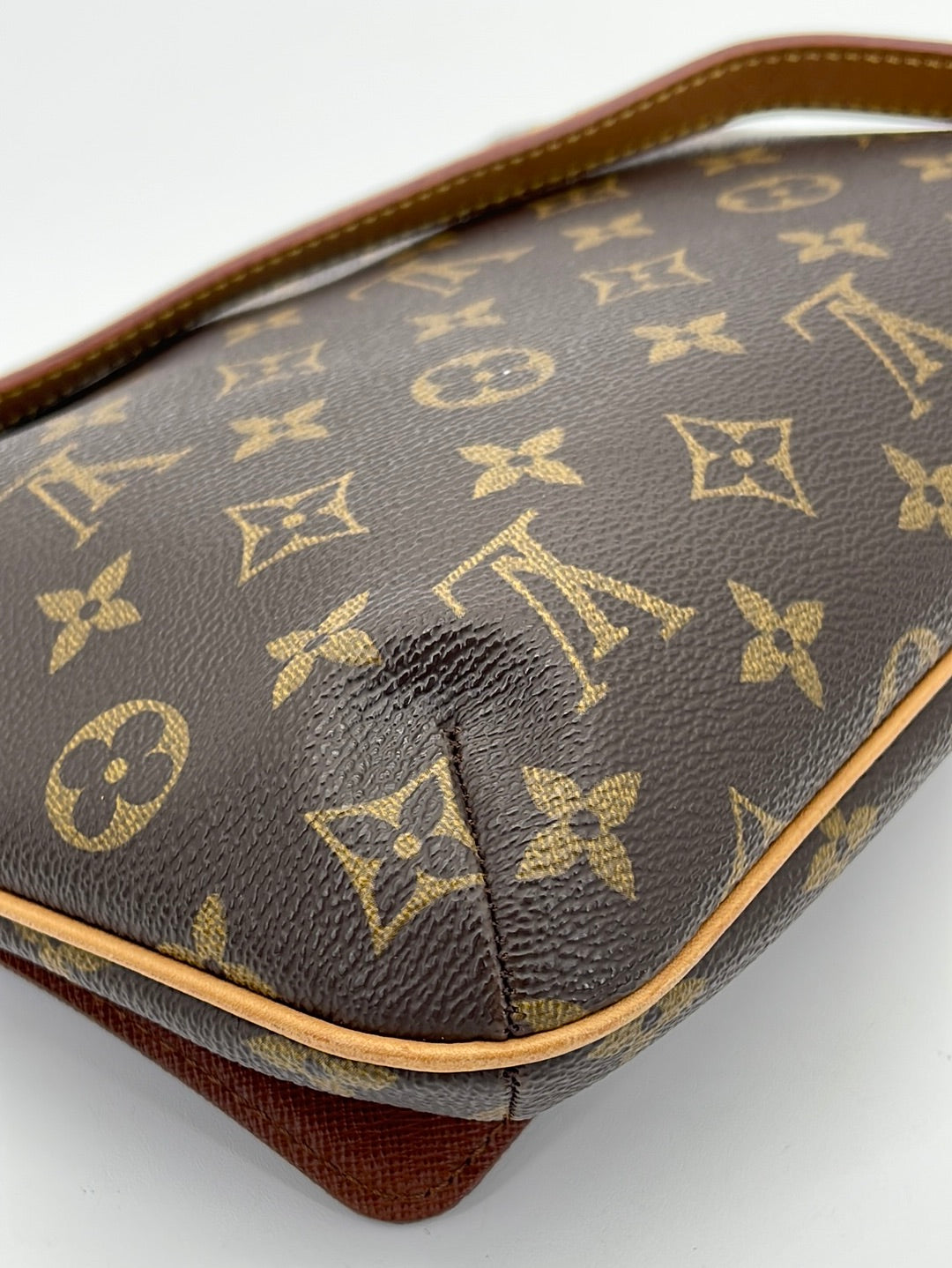 Used Louis Vuitton Sl0071/String Leather Cracked/Musette Brw/Pvc