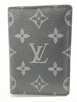 Authentic LOUIS VUITTON POCKET ORGANIZER MONOGRAM ECLIPSE BLACK CANVAS  BRAND NEW