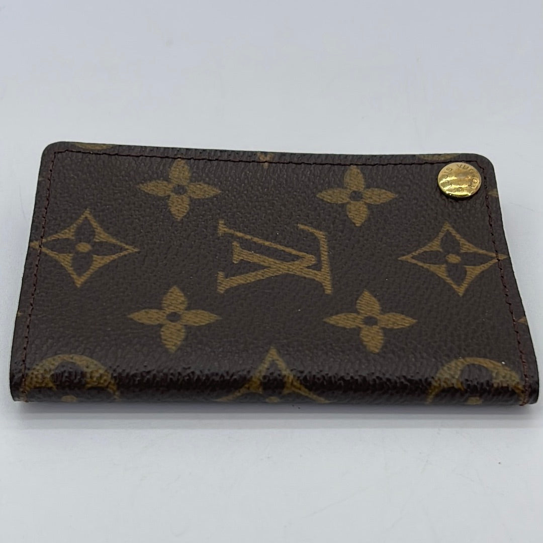 Louis Vuitton Monogram Card Case Porte Cartes Credit Pression 861531 For  Sale at 1stDibs