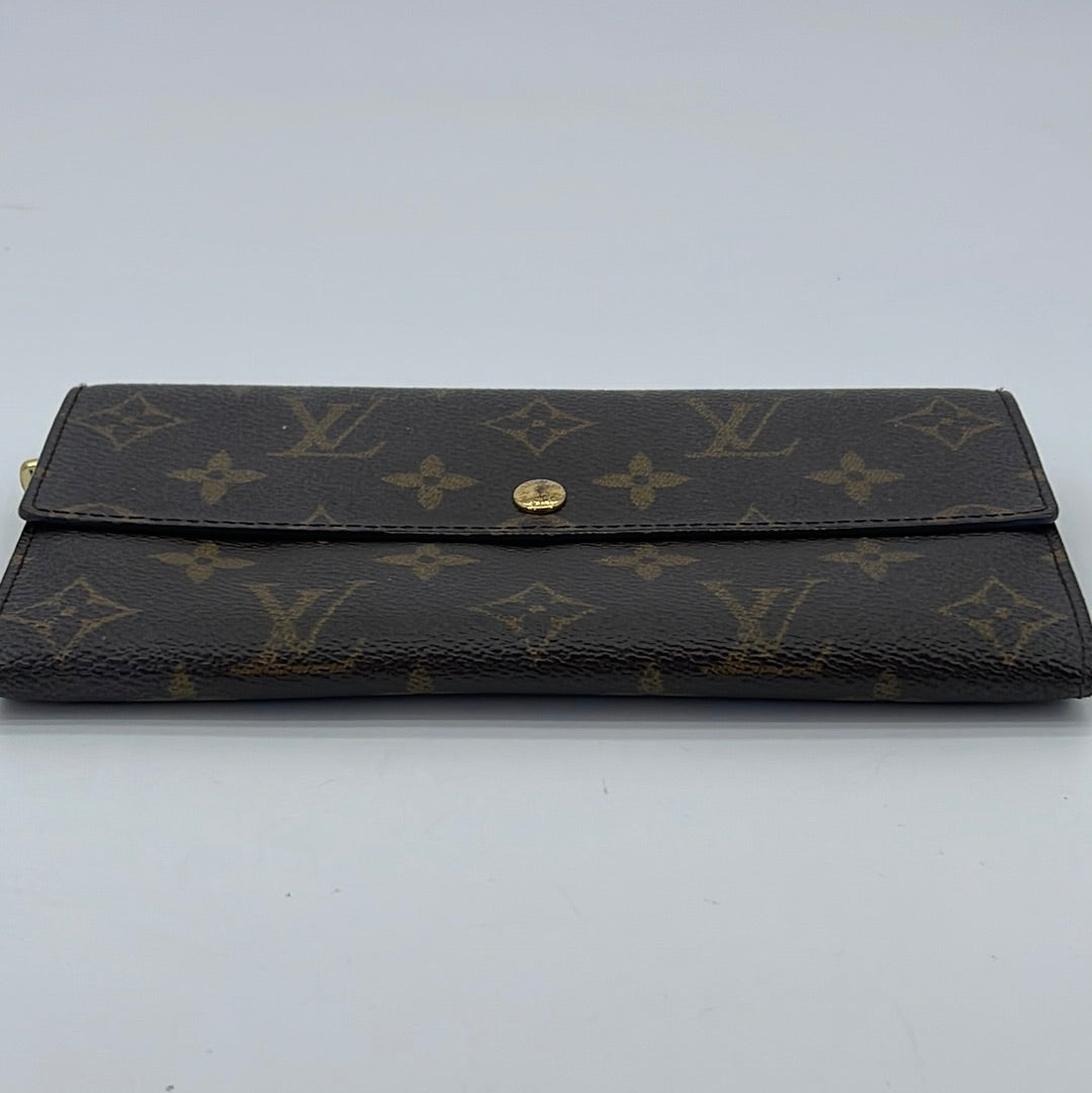 Louis Vuitton Wallets Small accessories Brown Caramel Leather Cloth  ref.55236 - Joli Closet