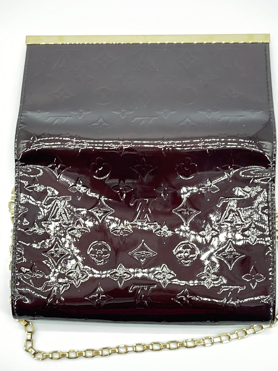Louis Vuitton Amarante Monogram Vernis Ana Clutch Bag Louis Vuitton