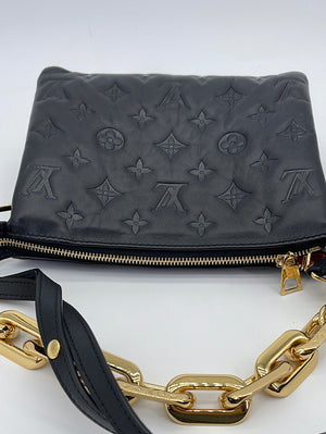 Louis Vuitton black Leather Coussin BB Shoulder Bag