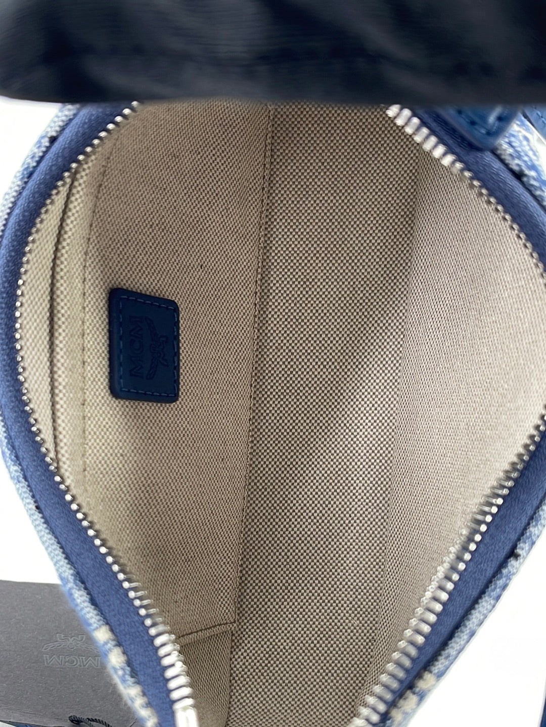 NEW MCM Navy Blue Woven Canvas Mini Crossbody Handbag MWSBATQ01LU001 0 –  KimmieBBags LLC