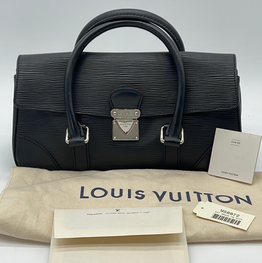 Preloved Louis Vuitton Black Epi Leather Segur Handbag CE0035 062823