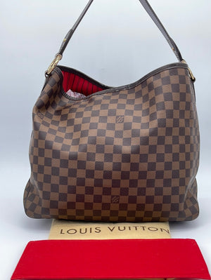 Louis Vuitton Damier Ebene Evora MM Shoulder Bag EXCELLENT