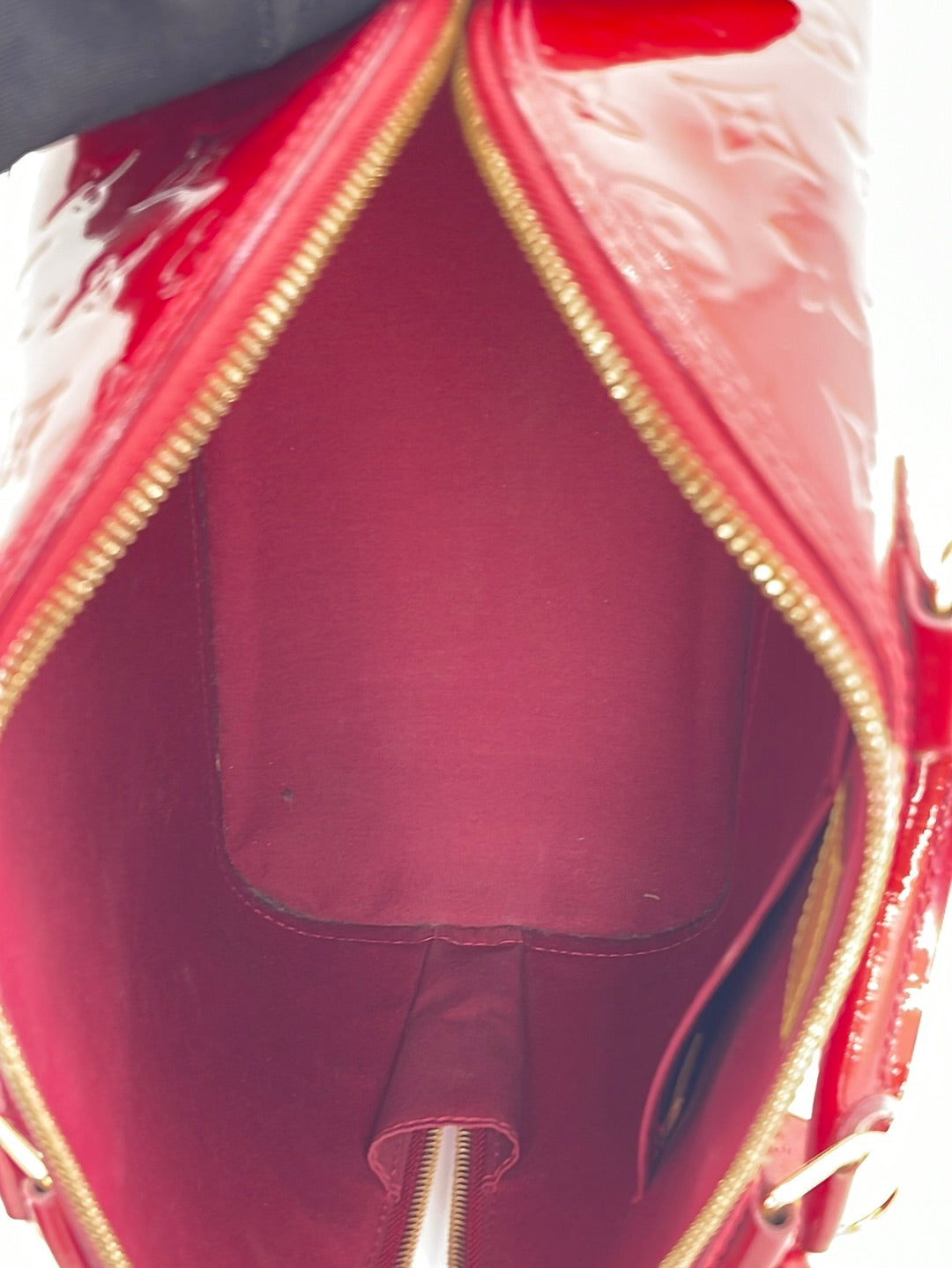 PRELOVED Louis Vuitton Red Monogram Vernis Alma PM Bag SN2163