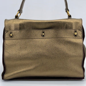 Yves Saint Laurent Muse Two camel Brown Leather Cloth ref.137250