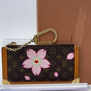 Louis Vuitton, Bags, Louis Vuittonkey Pouch Cerises Cherry Monogram Coin  Purse Brown