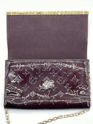 Louis Vuitton Amarante Monogram Vernis Ana Chain Clutch Louis Vuitton