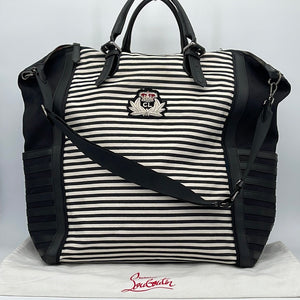 Christian Louboutin Cabata Small Striped Patent Leather Tote Bag