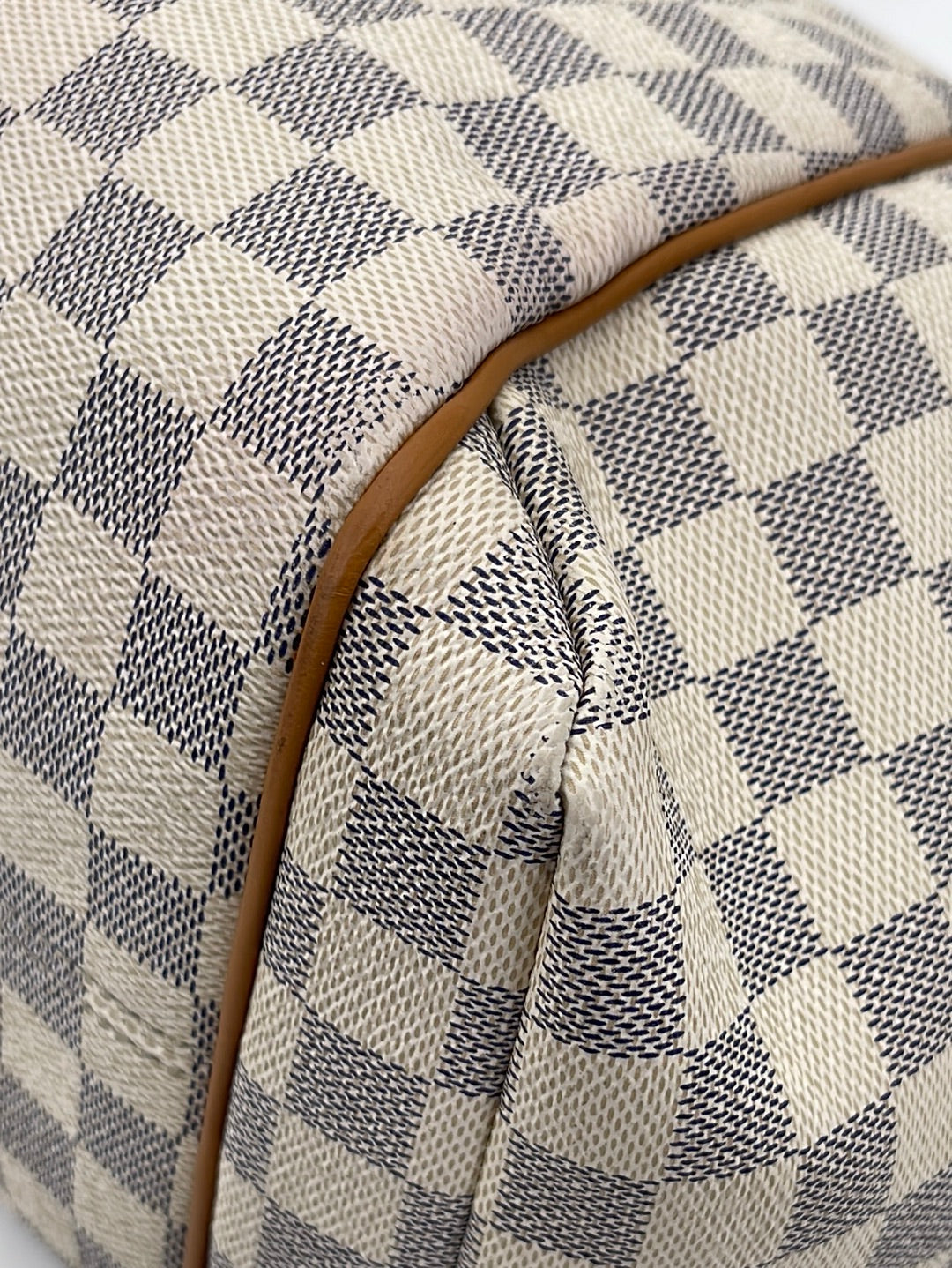 Louis Vuitton Totally GM Damier Azur Canvas White Leather ref.565584 - Joli  Closet