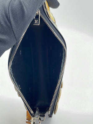 Louis Vuitton - Lexington Monogram Vernis Leather Fleurs Pochette Black