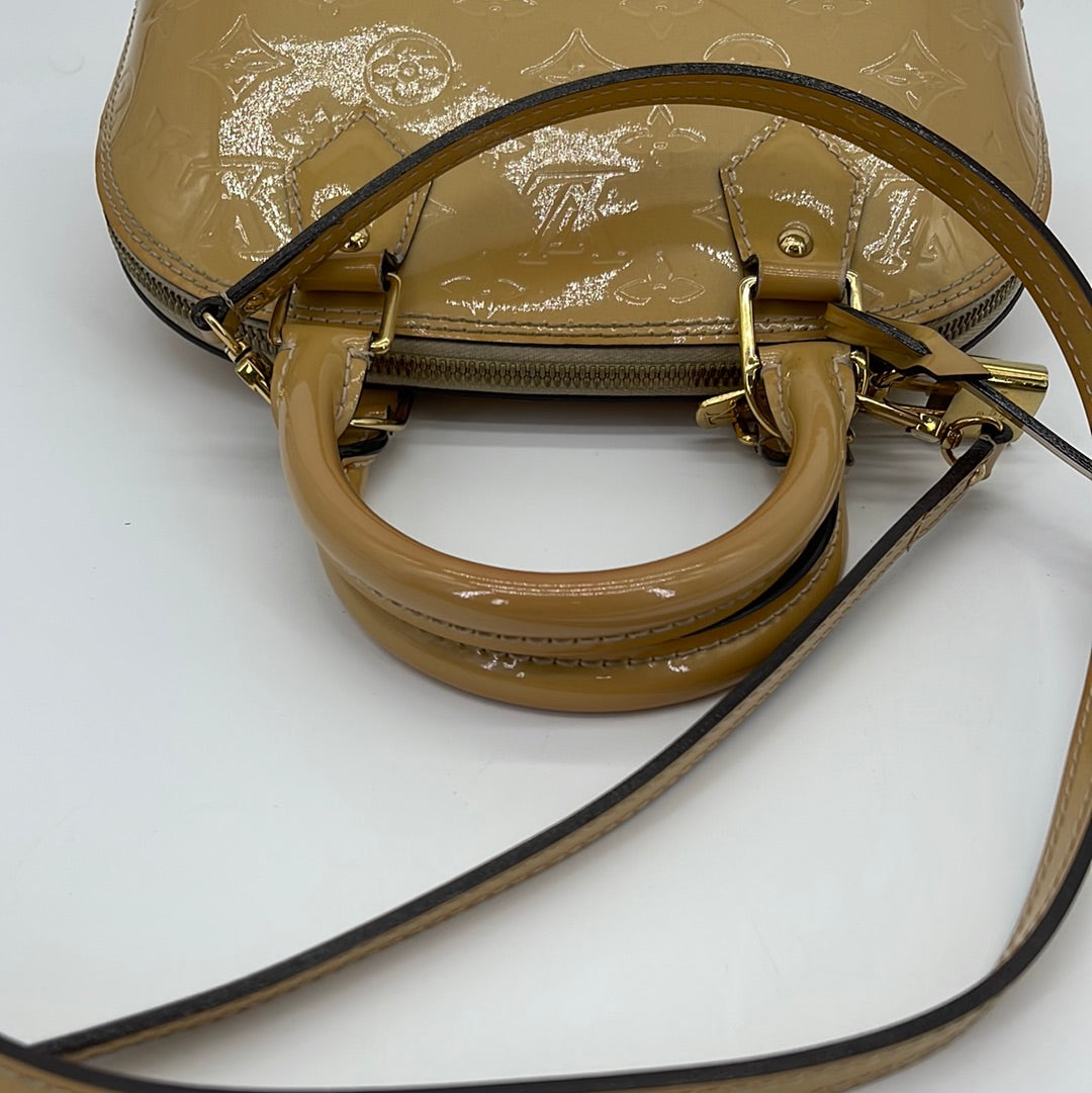 Preloved Louis Vuitton Yellow Vernis Leather Alma BB Handbag FL1164 07 –  KimmieBBags LLC