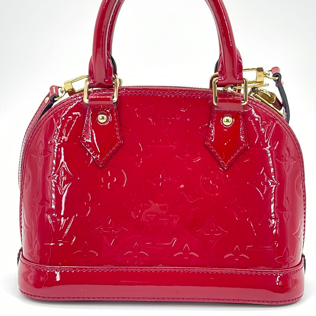 PRELOVED Louis Vuitton Alma BB Red Vernis Crossbody Bag MI0155 091823