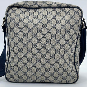 Gucci Messenger Navy 234256 Blue Gg Supreme Canvas Laptop Bag, Gucci