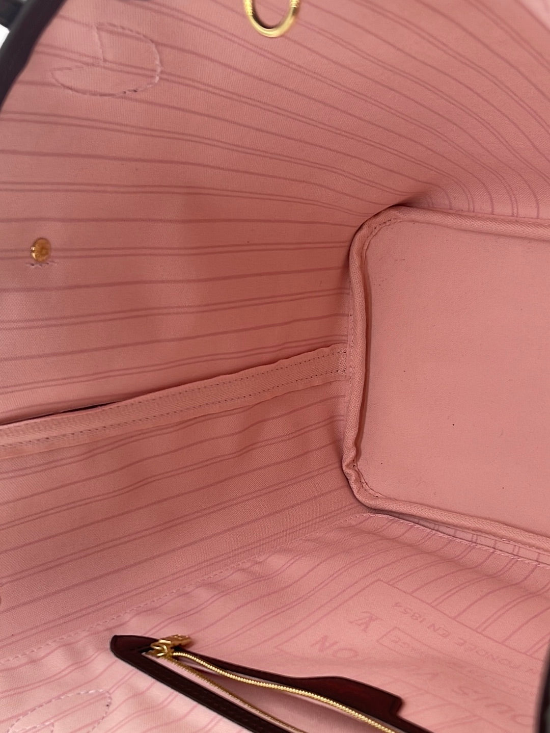 Neverfull mm Damier ebene Ballerine pink interior