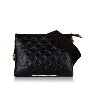 Louis+Vuitton+Coussin+Shoulder+Bag+BB+Black+Lambskin for sale online
