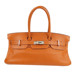 White pre-owned Hermes Clemence leather The Birkin 42